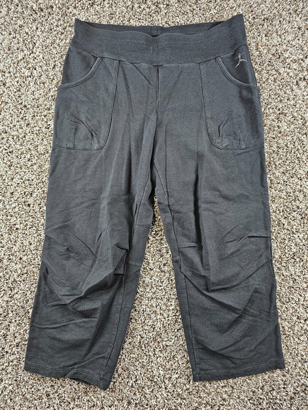 Prima by Danskin Womens Sz L (12-14) Pull On Straight Leg Sweatpants Pants Black